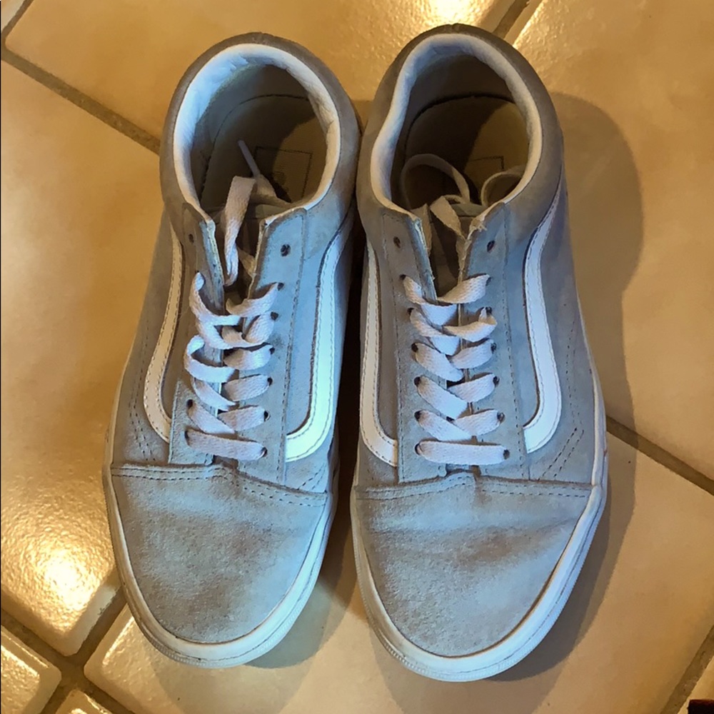 Blue velvet old skool vans